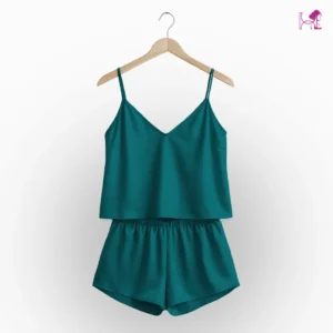 Ocean Green Silk Cami and Short Set