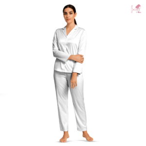Silk Pajama dress in White for Women