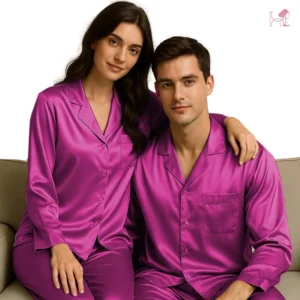 Fusehia Silk Couple pajama set