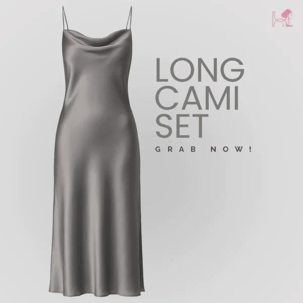 Grey Long Cami Set