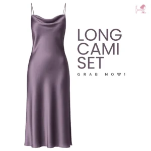 Mauve Long Cami Dress Set