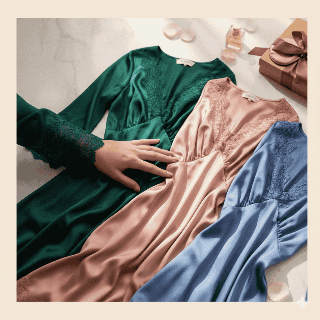 Customized Silk pajama night dress in pakistan